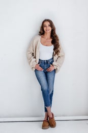 P&ouml;rr&ouml;inen mohair-villasekoite neuletakki, eri v&auml;rej&auml;