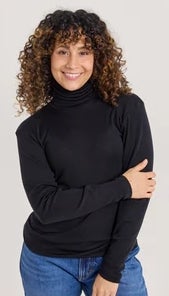 Tamsilk merinosilkki poolopaita naisten isot koot